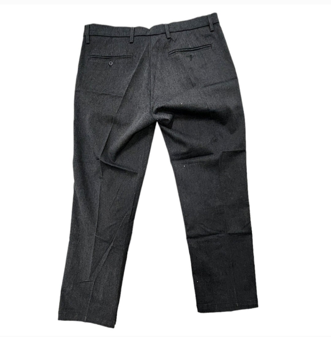 Pantalon Habillé Dockers Homme - Gris Anthracite Tweed, Plissé, Taille 32L X 31L, Occasion TBE