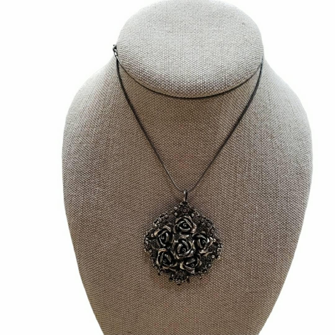 Vintage Tortolani Roses Cluster Pendant 