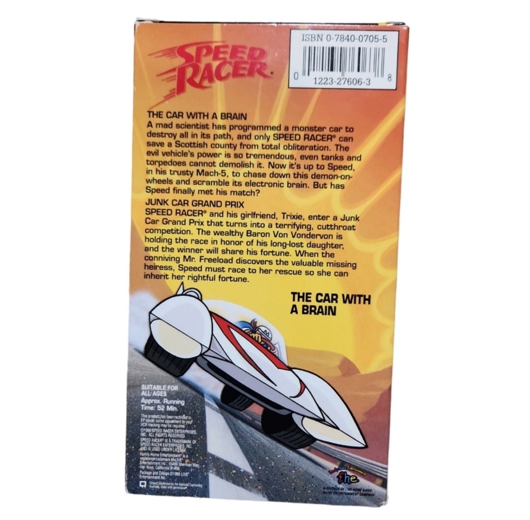 Vintage 1995 Speed Racer the Car With A Brain VHS - Etsy
