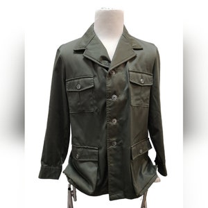 Vintage Eddie Bauer Desert Cloth Military Utility Button Canvas Jacket