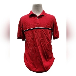 Vintage 90s Nautica Size Large Red Polo Shirt
