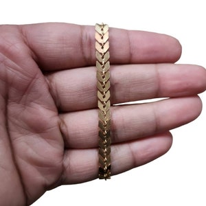 Gold Toned Chevron Arm Band or Bracelet