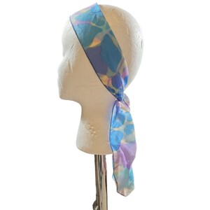 Vintage Sheer Purple Blue White Scarf