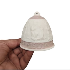 Vintage 1991 Lladro 5803 Christmas Bell Ornament NIB