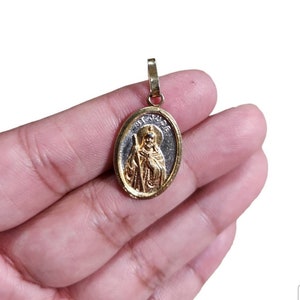 Vintage Multi-Toned Plated St Jude Ruega por Nosotros Italy Pendant