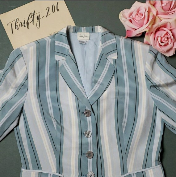 Kendall 100% silk with puckered tonal stripes by Neiman Marcus Kendall 100% silk with puckered tonal stripes by Neiman Marcus