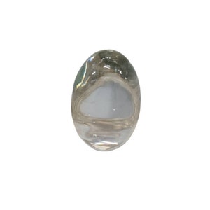 Vintage Clear Solid Crystal Egg Paperweight