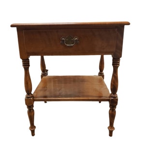 Vintage Ethan Allen Early American Maple & Birch Nightstand