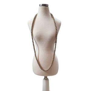 Vintage Tarnished Gold Toned Balls Necklace