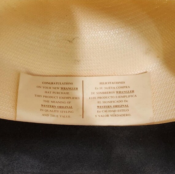 Vintage Wrangler 20X 57 7 1/8 Airgrid Sweatband S… - image 6