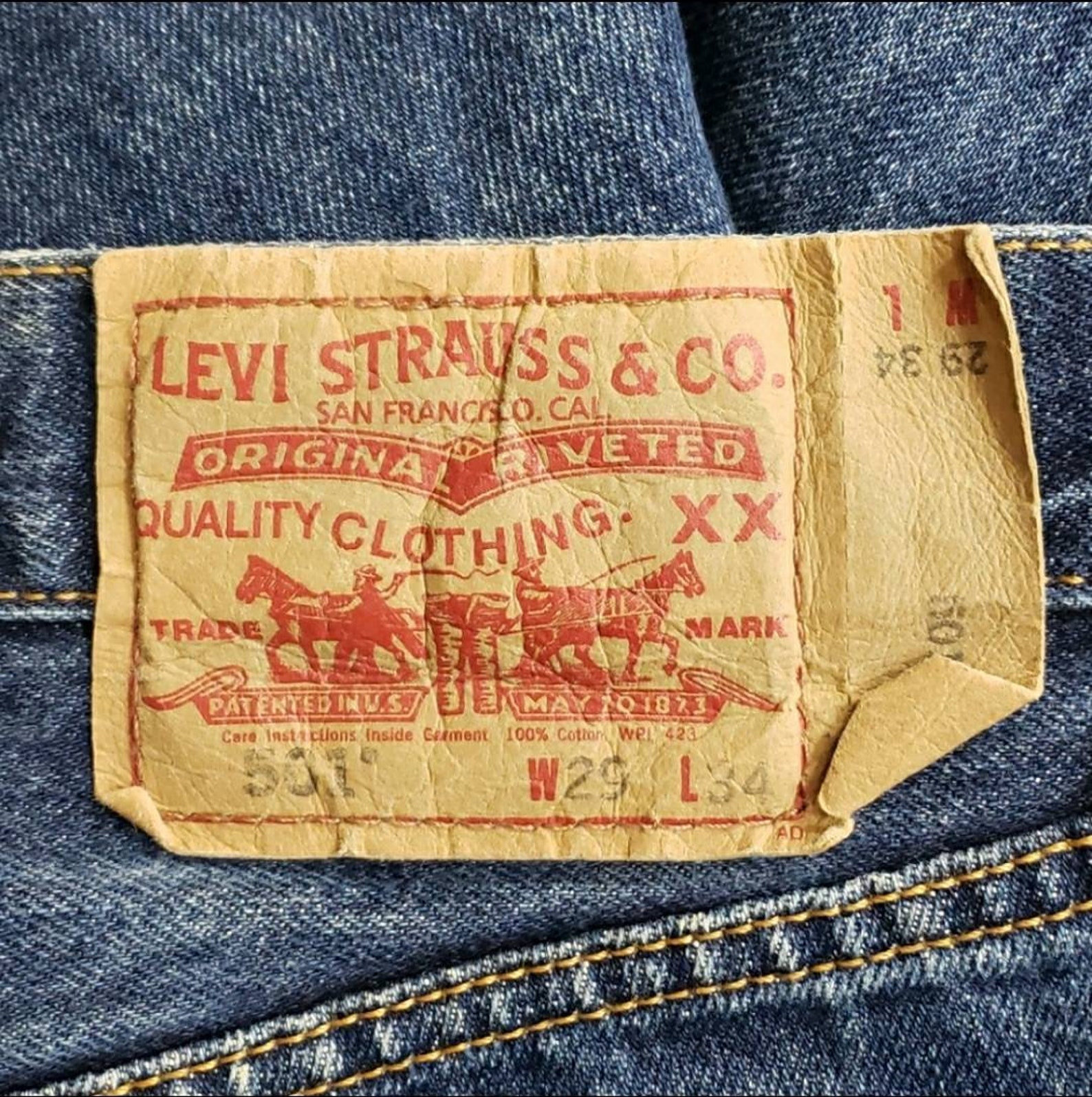 Vintage Levi's 501 Button Fly Jeans 29x34 | Etsy