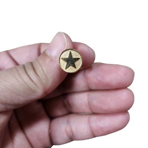 Vintage GoldFarbener Kreis Stern Pin