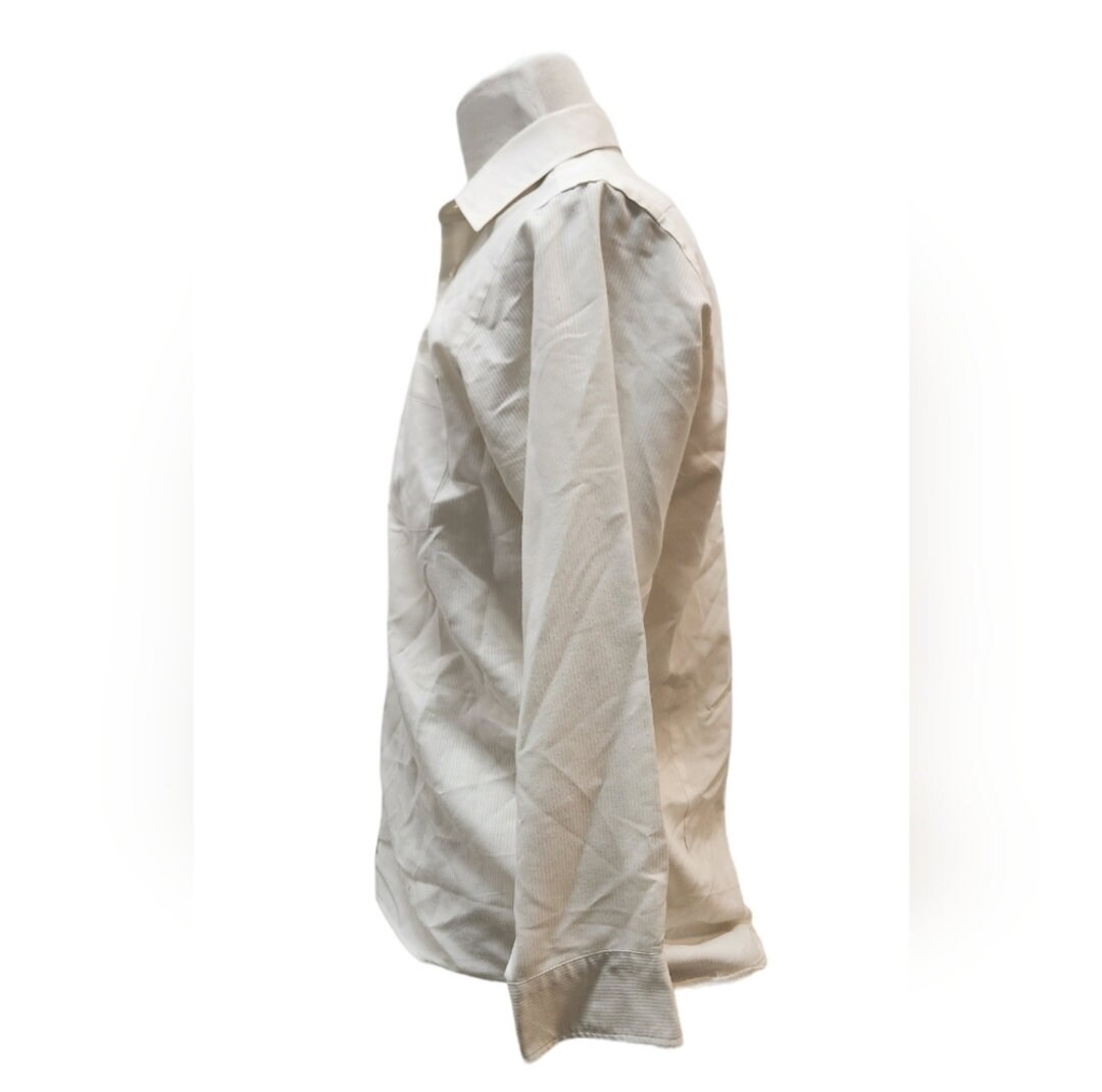 【Christian Dior Chemises】刺繍入ヴィンテージ　メンズM Vintage Christian Dior Chemises Mens Shirt Yellow Size 15 32