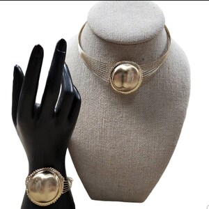Vintage Gold Toned Choker Jewelry Set