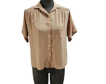 Vintage Carole Little for Saint Tropez West All Silk Blouse Size Medium