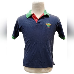 Vintage Hard Rock Cafe Tijuana Faded Colorblock Polo Shirt