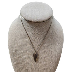 Vintage Park Lane Tarnished Gold Toned Modern Heart Long Strand Necklace