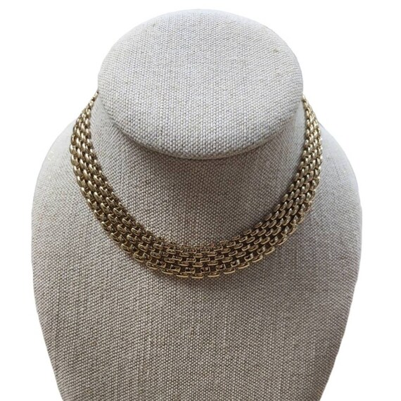 Vintage Gold Toned Thick Link Necklace