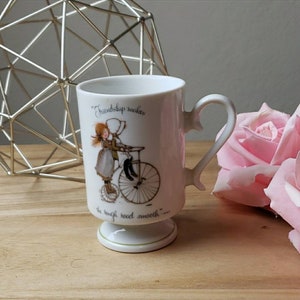 Vintage Holly Hobbie Friendship Makes the Rough Road Smooth Mug