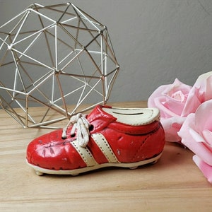 Vintage Red Shoe Saving Bank - No Plug