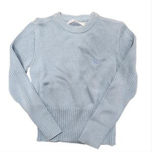 Vintage Tommy Hilfiger Size Small Light Blue Ribbed Sweater