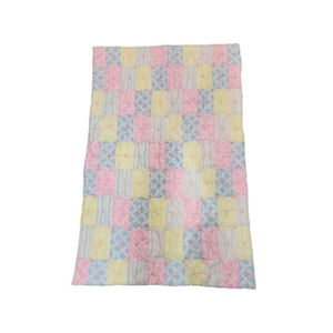 Vintage Handmade Patchwork Square Pattern Reversible Quilt