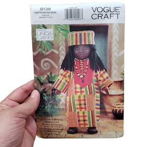 Vintage 1994 Vogue Craft Sewing Pattern For Doll Clothes #9138