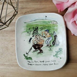 Vintage Snell Golfers Humor Collectible Plate by Bill O&#39;Malley