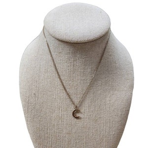 Vintage Gold Toned Monogram C Pendant Necklace