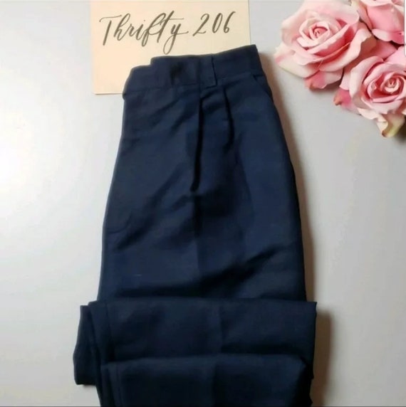 Vintage Signature Expressions Navy Tapered Pants S
