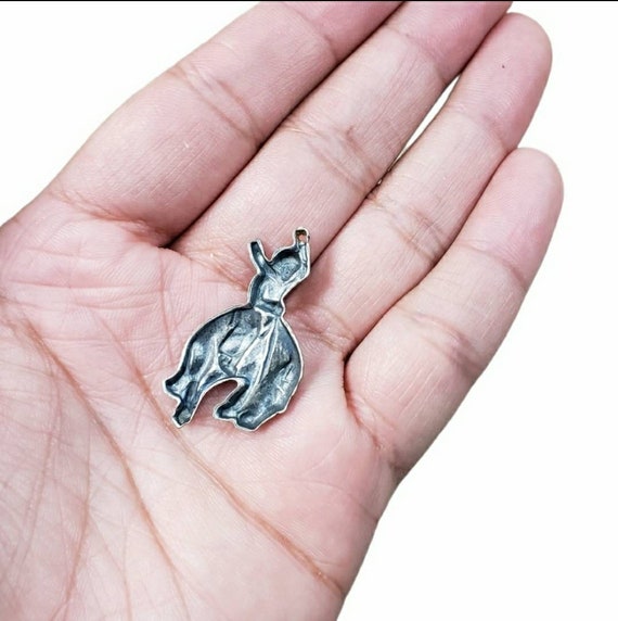 Vintage Silver Rodeo Pendant - image 2