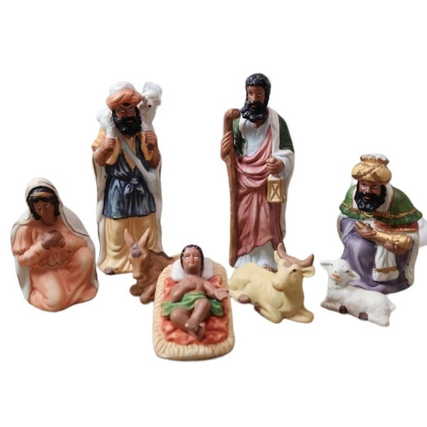 Ceramic Nativity Set Etsy