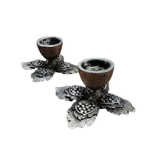Vintage Metzke Pewter Candle Holders Set of 2