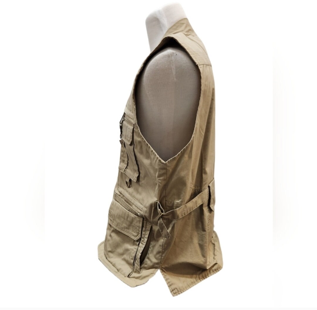 Vintage Woodfield Size Large Sleeveless Fly Fishing Utility