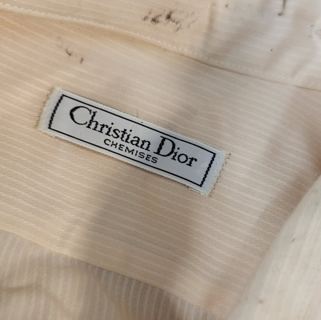 【Christian Dior Chemises】刺繍入ヴィンテージ　メンズM Christian Dior Chemises】刺繍入ヴィンテージ メンズM - メルカリ