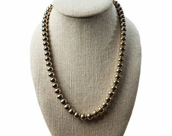 Vintage Gold Ball Statement Necklace