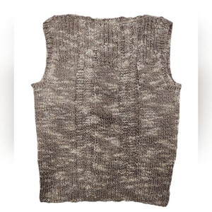 Vintage Brown Sleeveless Vest Size Medium