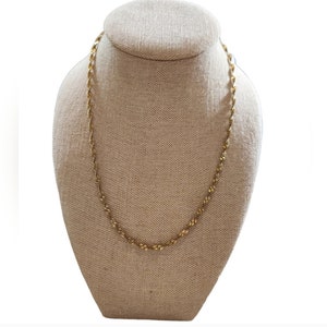 Vintage Gold Toned Twist Chain Necklace 23&quot;