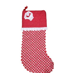 Vintage Mixed Print Christmas Decor Stocking