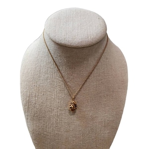 Vintage Ronte of Hollywood 24K Gold Plated The Golden Nugget Pendant Necklace