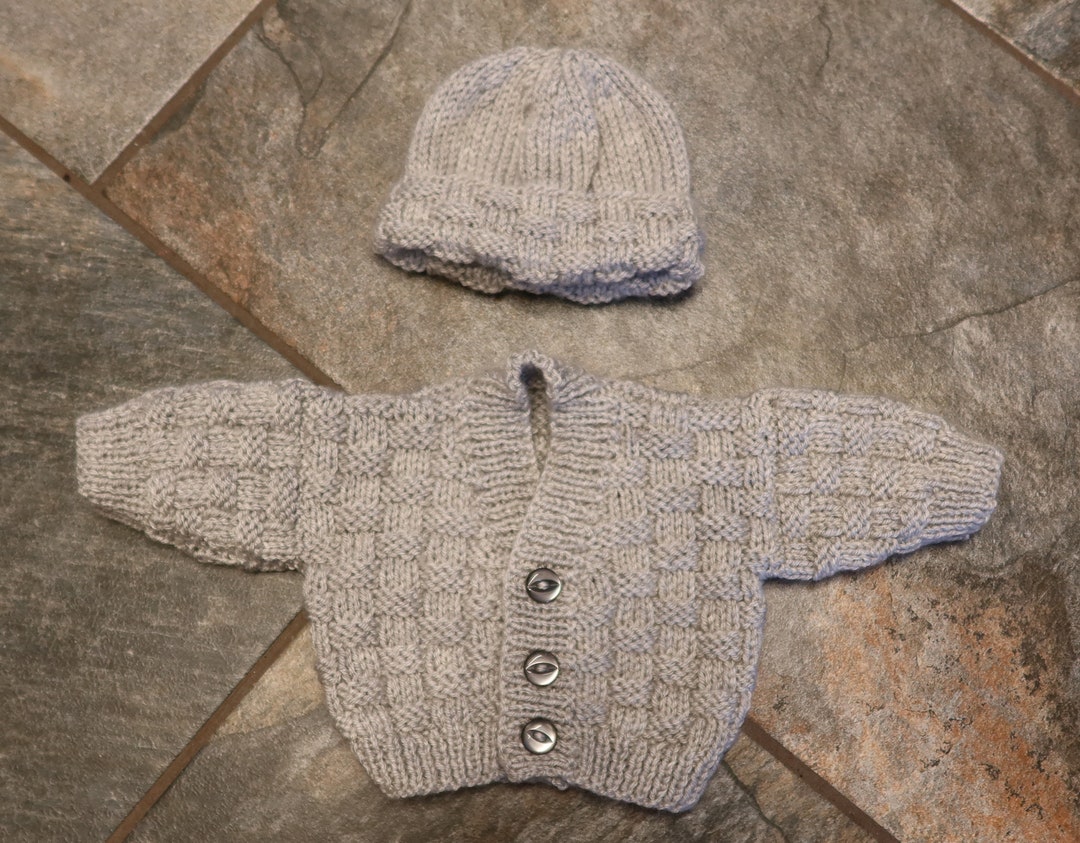 Baby Cardigan and Hat Various Sizes Various Colours - Etsy UK