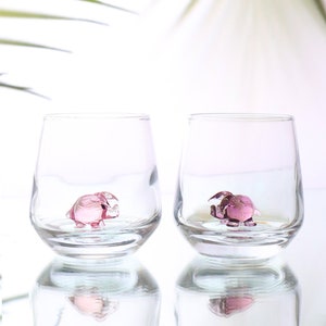 Cute Pigs shot glasses set, barware, cocktail party, wedding, glassware, tiny pig cup, birthday shot glass, animal shot glass, home bar gift