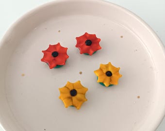 Murano Glass sunflower Spacer Beads, lampwork drilled yellow bead, floral jewelry Making bead , DIY Necklace Bracelet, sunflower charm,