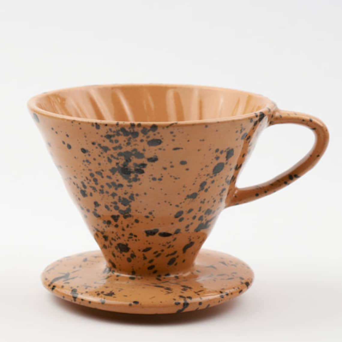 Ceramic Pour over cone ceramic V60 brown coffee dripper Etsy