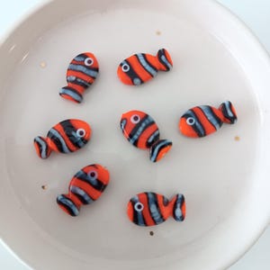 Murano Glass Orange Fish Beads, Lampwork fish  Jewelry, Fish jewelry, DIY bracelet, Fish Charm, Fish earrings, Fish Pendant, Artisan Bead,