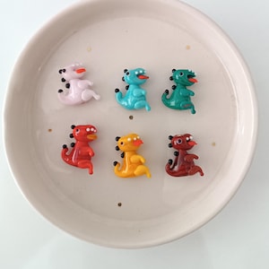 Murano Glas Dinosaurier Perle, grüne Glasperle, Spacer Perle, Halskette & Armband Charme, Dinosaurier Charme, Tier Schmuck Lieferungen,