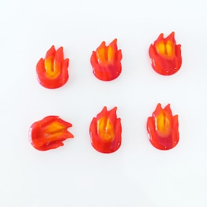 Handmade Murano Glass Fire Bead, Lampwork Flame Charm, Burning Fire Spacer Bead, Gothic Jewelry Supply, Blaze Pendant, Fantasy Craft Bead