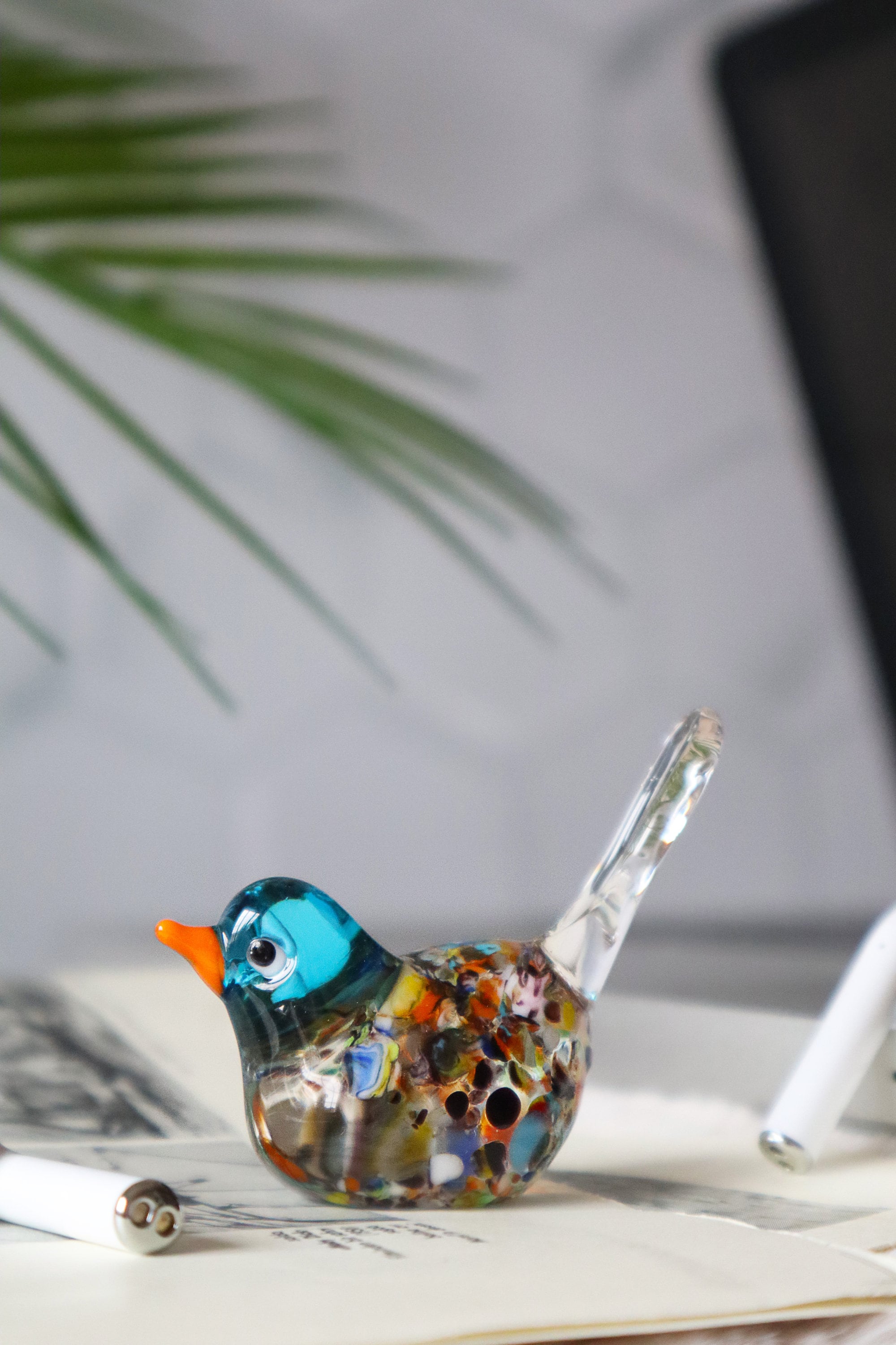 Miniature Murano Glass Birds, Tiny Sparrow, Colorful Birds, Little Miniature Murano Glass Birds, Tiny Sparrow, Colorful Birds, Little