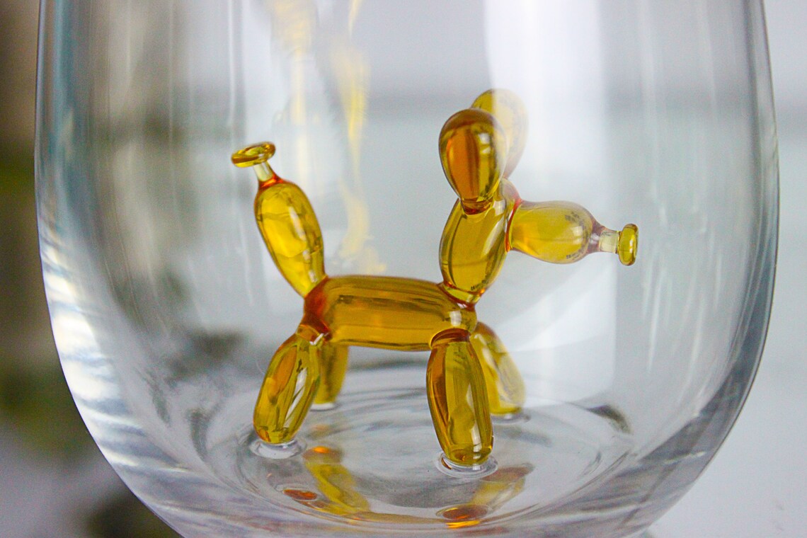 Balloon Dog Drinking glassesWine glassesfathers day Etsy