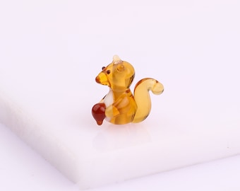 Perlina distanziatrice scoiattolo in vetro di Murano, forniture per orecchini in vetro di Murano, scoiattolo con fascino di noci, perline per la creazione di gioielli fai da te, perline pendenti in vetro animale,